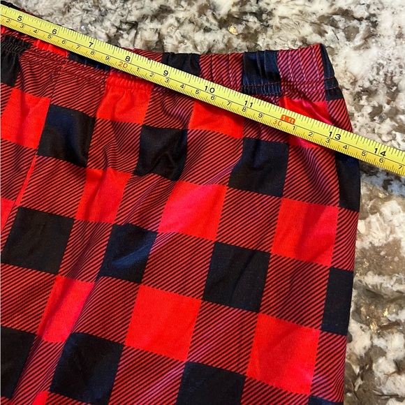 New Medium Red Black Mens Pajama Pants Unisex Christmas Checker Lounge Fall Win - Picture 3 of 5